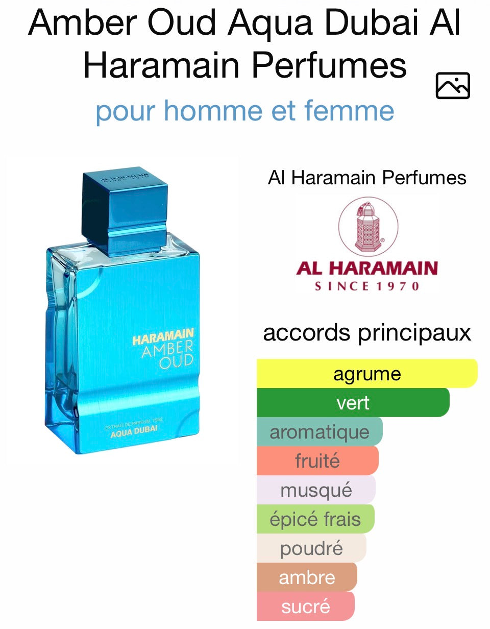 Aqua Dubaï - Haramain Amber Oud
