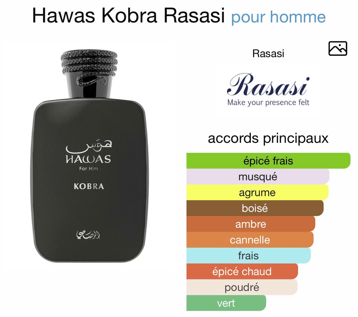 Hawas Kobra For Him Rasasi
