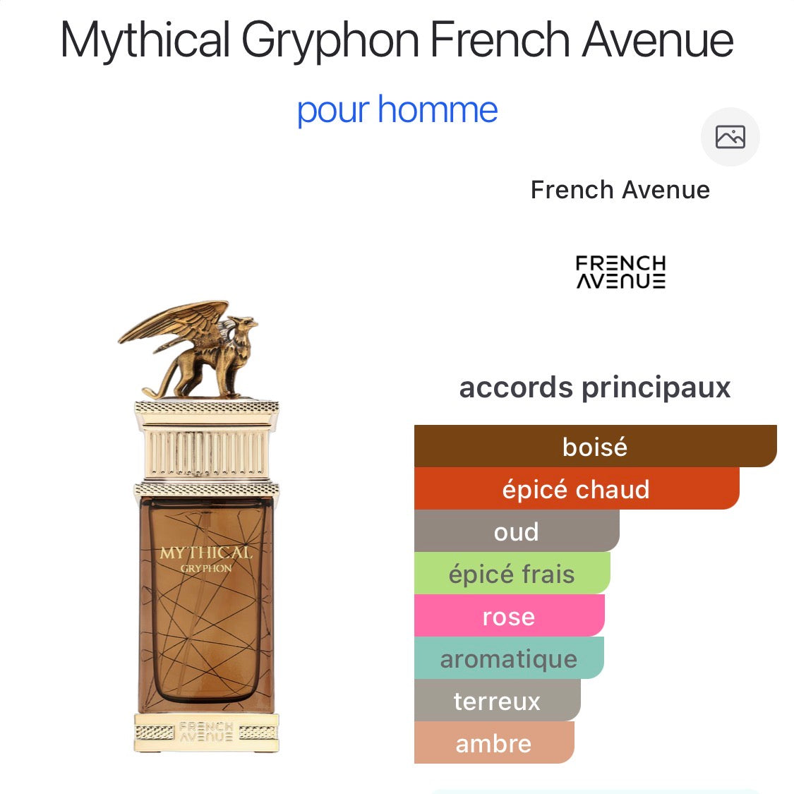 Mythical Gryphon French Avenue EDP Homme