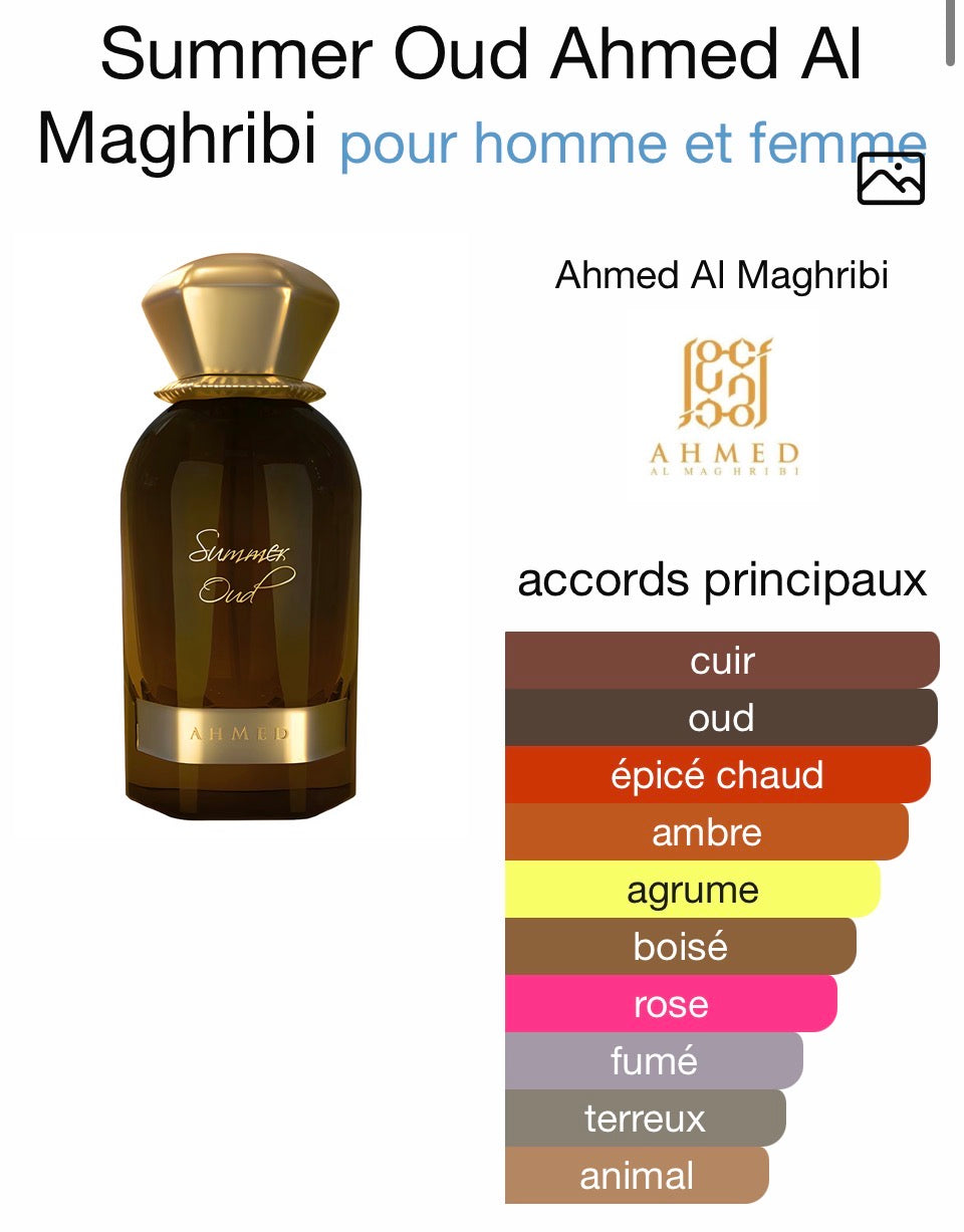 Summer Oud- Ahmed Al Magribi Eau De Parfum 60ml