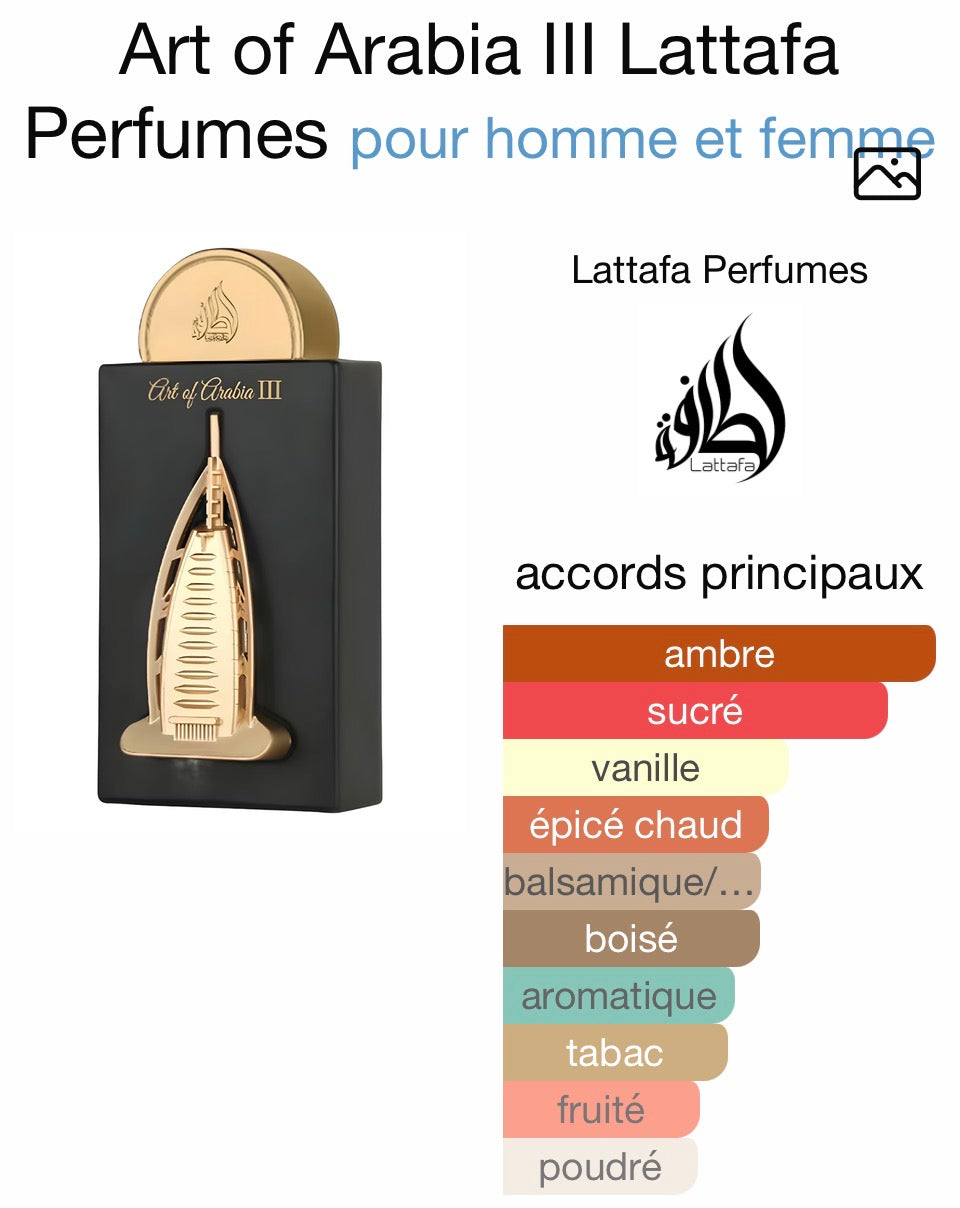 Pride Art of Arabia III - Lattafa Edp Unisexe