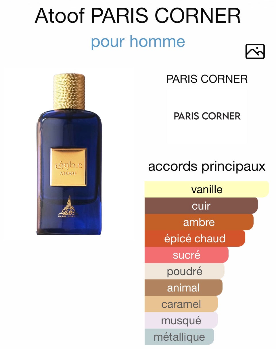 Atoof - Paris Corner - Edp pour Homme-100ml