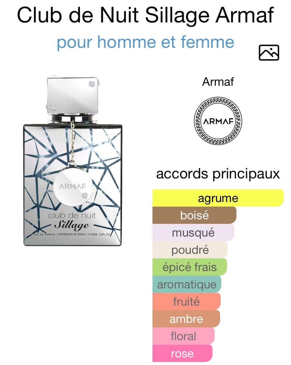 CLUB DE NUIT SILLAGE ARMAF 105ml Unisexe