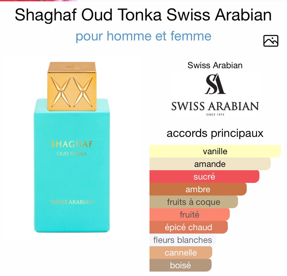 Shagaf Oud Tonka Swiss Arabian 75ml