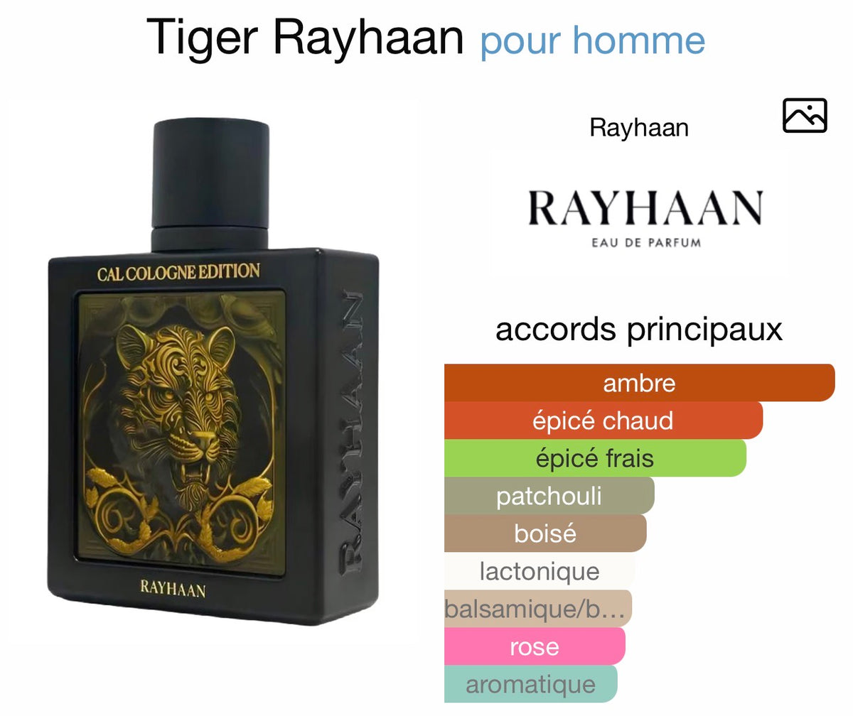 Rayhaan Tiger Cal Cologne EDP Homme 100 ml