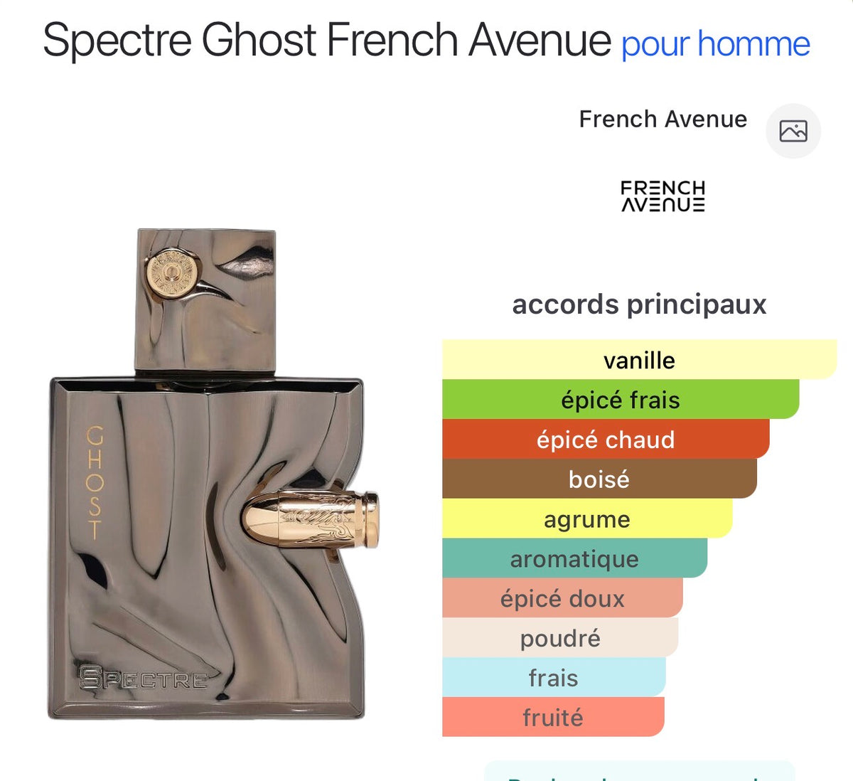 Spectre Ghost French Avenue EDP pour Homme