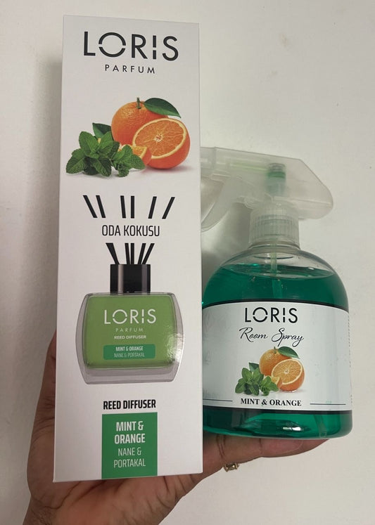 Mint Orange Set Room Spray 500 ml + Diffuseur à bâtons 120ml