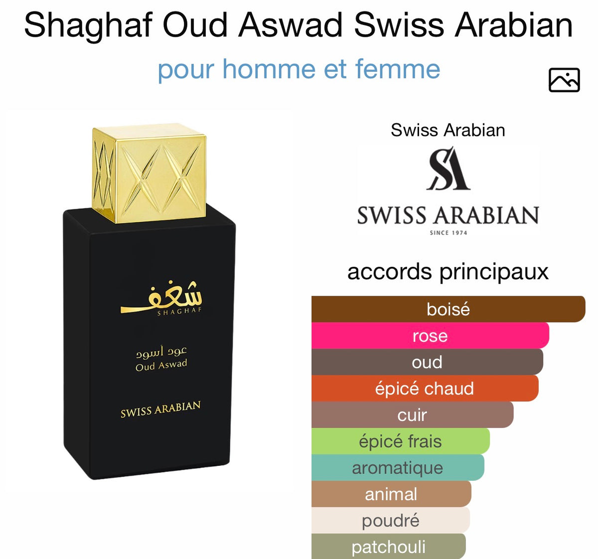 Shagaf Oud Aswad Swis Arabian