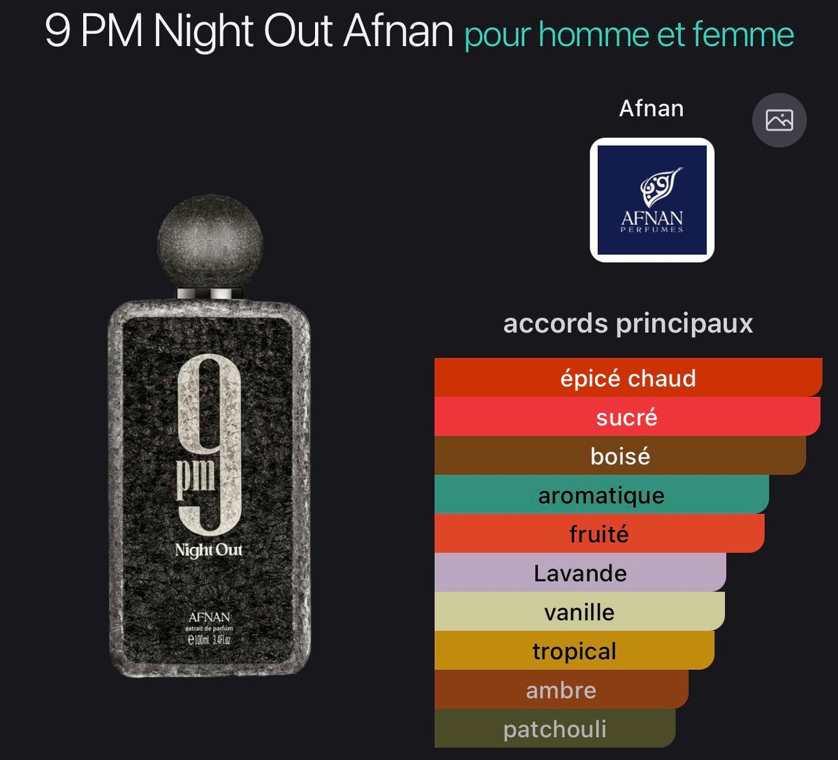 9 PM Night Out Afnan Extrait de parfum