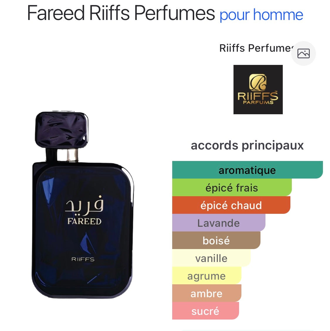 Fareed RIIFFS Perfumes EDP pour Homme
